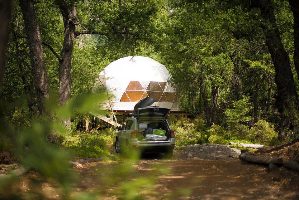 Glamping Domos Treepod Hotel Las Trancas Bagian luar foto